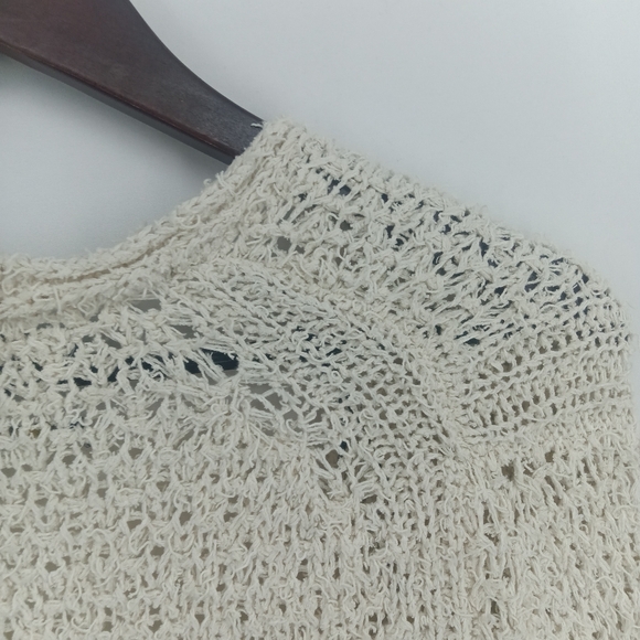 Massimo Dutti Bouclé Knit Cardigan Sweater Large Beige Cream Italy Cozy Designer - Picture 9 of 13